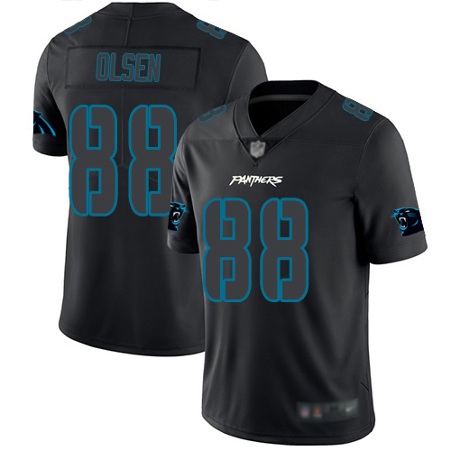 Carolina Panthers Limited Black Men Greg Olsen Jersey NFL Football 88 Rush Impact